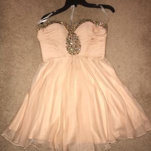 Blush Sherri Hill Cocktail Dress